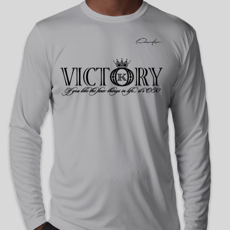 victory shirt gray long sleeve