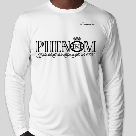 phenom shirt white long sleeve