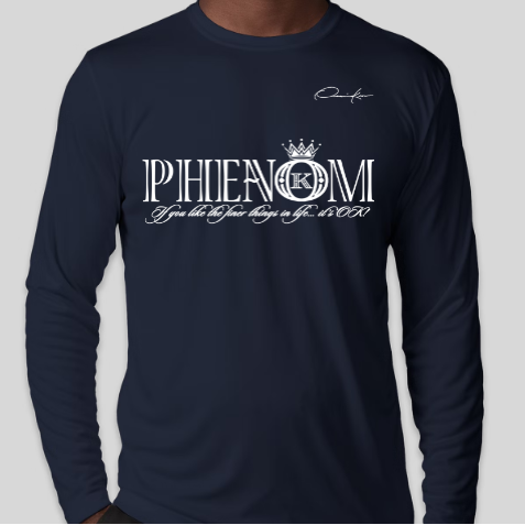 phenom shirt navy blue long sleeve