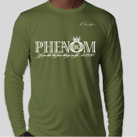 phenom shirt army green long sleeve