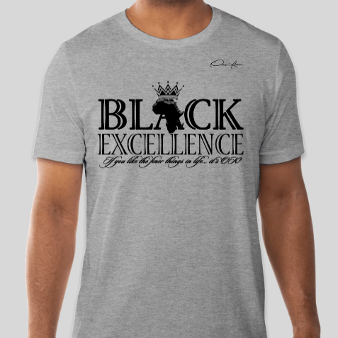 gray black excellence shirt