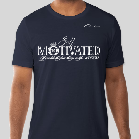 motivation t-shirt navy blue