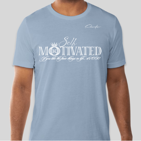 motivation t-shirt carolina blue
