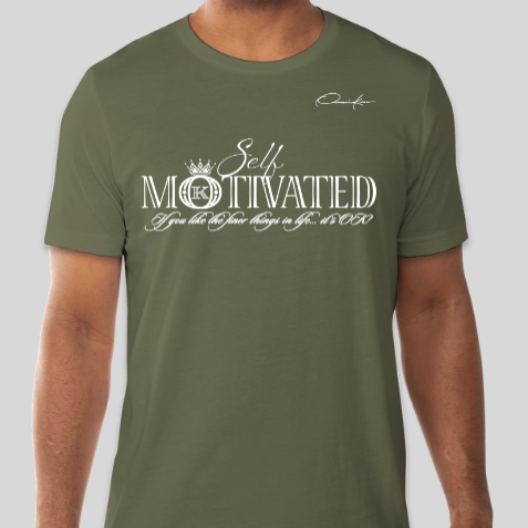 motivation t-shirt army green