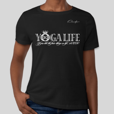 yoga life t-shirt black