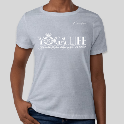 yoga life t-shirt carolina blue