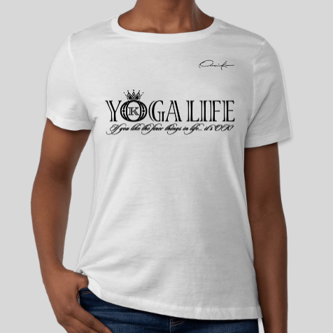 yoga life t-shirt white