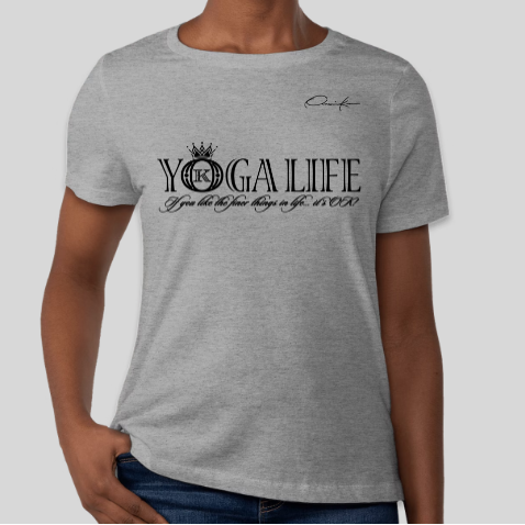 yoga life t-shirt gray