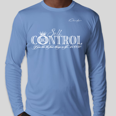 carolina blue self-control long sleeve t-shirt