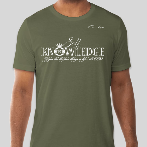 self knowledge t-shirt army green