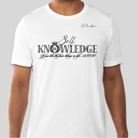 self knowledge t-shirt white
