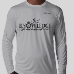 Self-Knowledge Long Sleeve T-Shirt - Gray / Small - Long Sleeve Tee