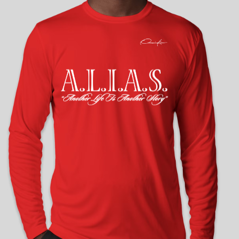 red A.L.I.A.S. long sleeve shirt - alias