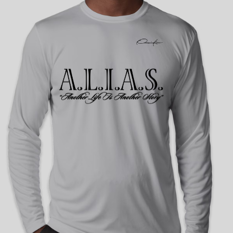 gray A.L.I.A.S. long sleeve shirt - alias