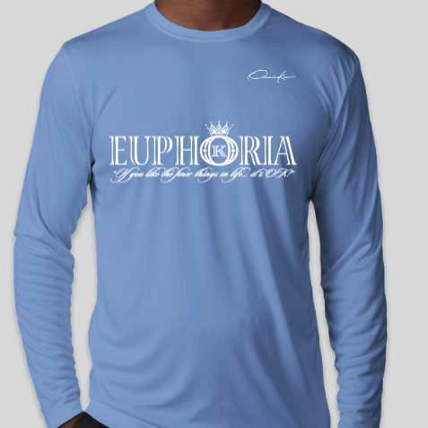 euphoria shirt long sleeve carolina blue