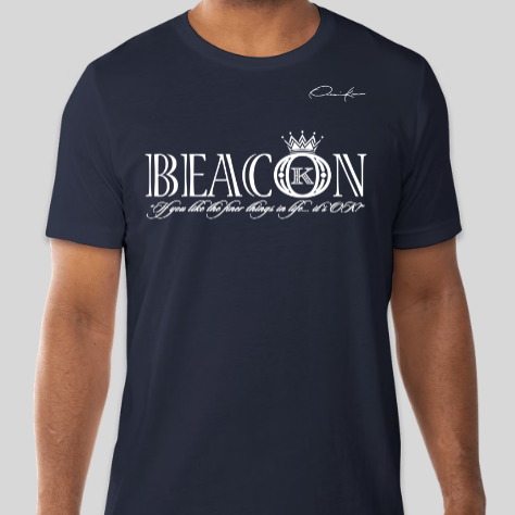 navy blue beacon t-shirt