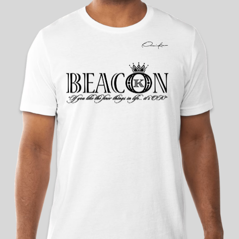 white beacon t-shirt