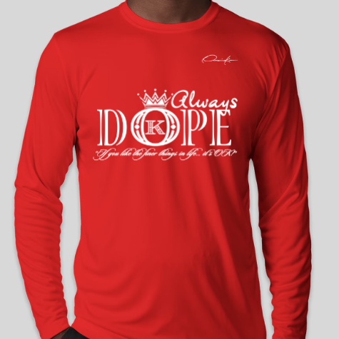dope shirt long sleeve red