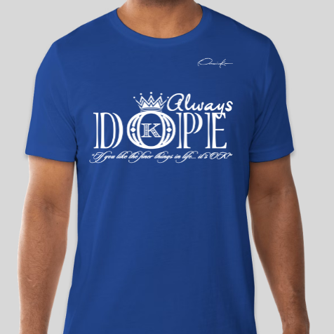 dope t-shirt royal blue