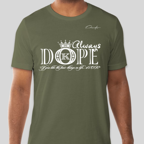 dope t-shirt army green