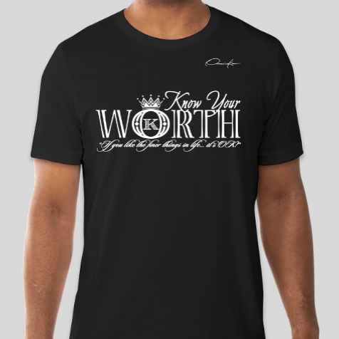 black know your worth t-shirt