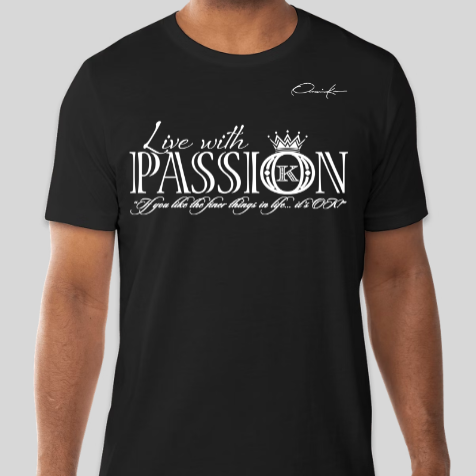black live with passion t-shirt