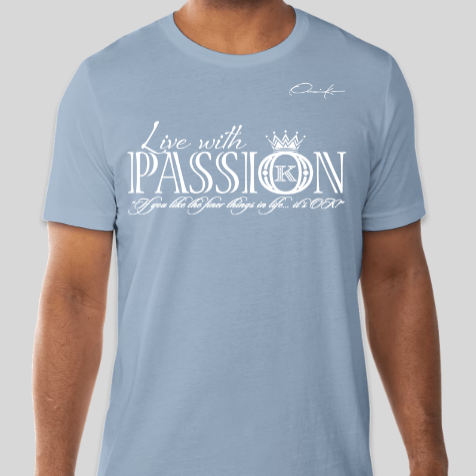 carolina blue live with passion t-shirt