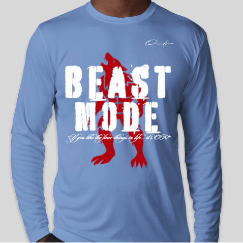 carolina blue beast mode long sleeve shirt