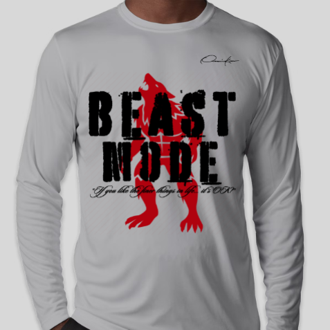 gray beast mode long sleeve shirt