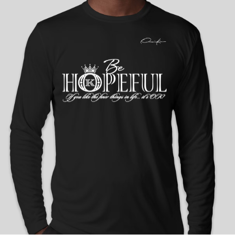 black be hopeful long sleeve shirt