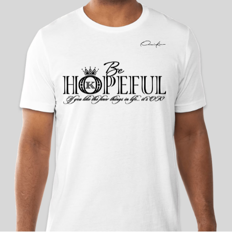 white be hopeful t-shirt