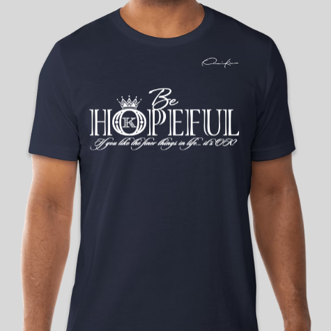 navy blue be hopeful t-shirt