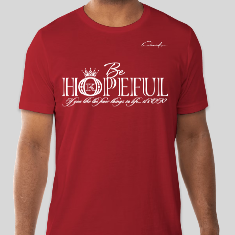 red be hopeful t-shirt