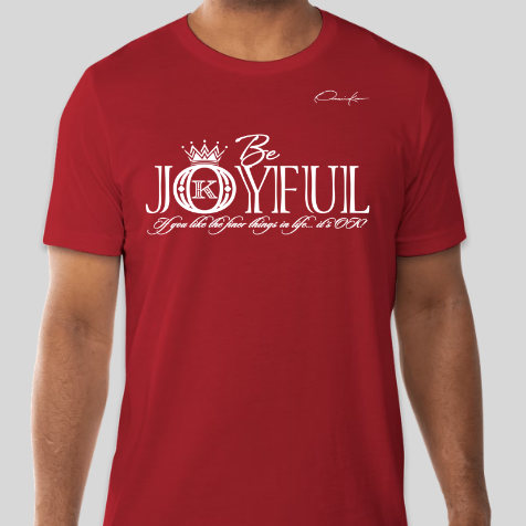 red be joyful t-shirt