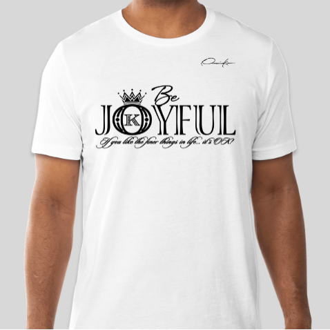 white be joyful t-shirt