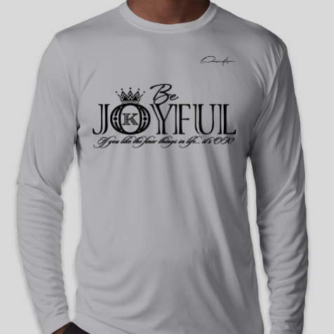 gray be joyful long sleeve shirt