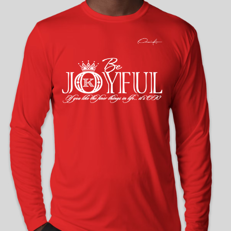 red be joyful long sleeve shirt