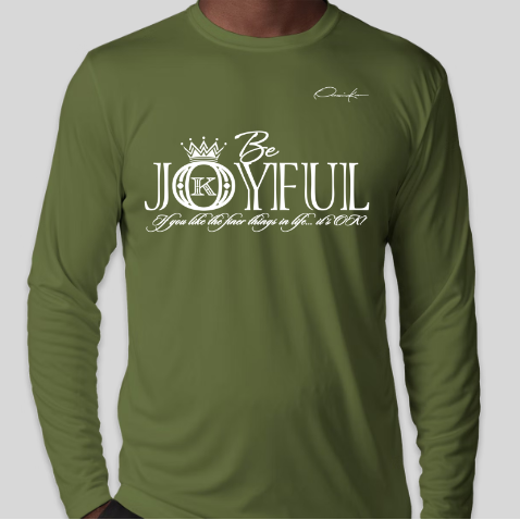army green be joyful long sleeve shirt