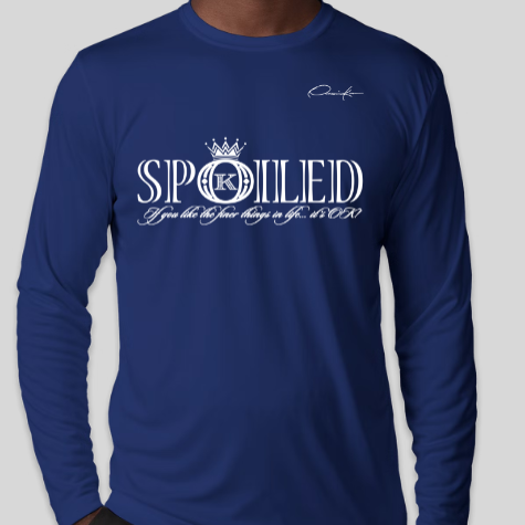 royal blue spoiled long sleeve shirt