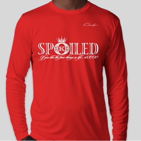 red spoiled long sleeve shirt