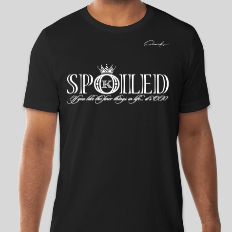 men's black spoiled t-shirt