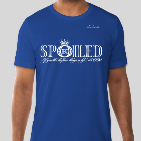 royal blue spoiled t-shirt