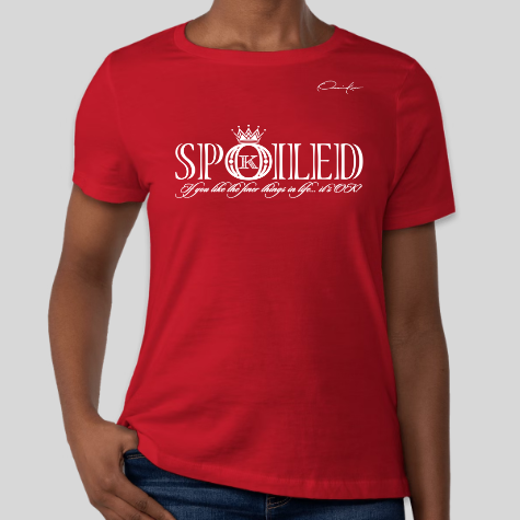 red spoiled t-shirt