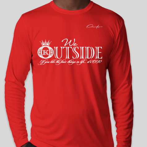 we outside long sleeve shirt red