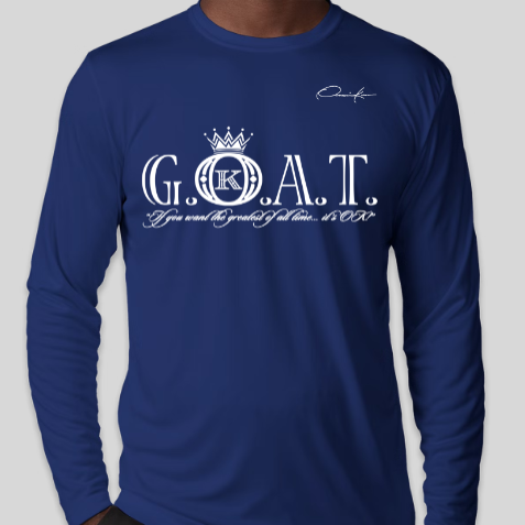 goat long sleeve shirt royal blue