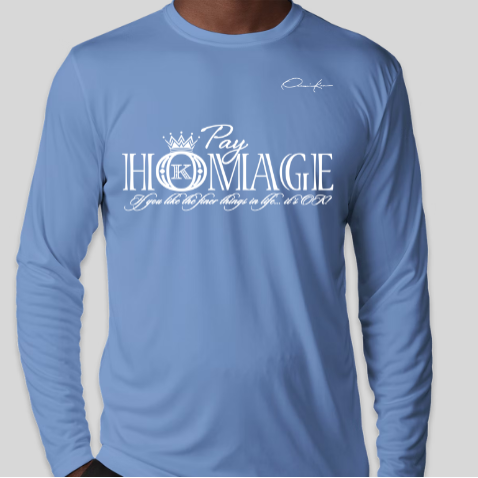 pay homage long sleeve shirt carolina blue