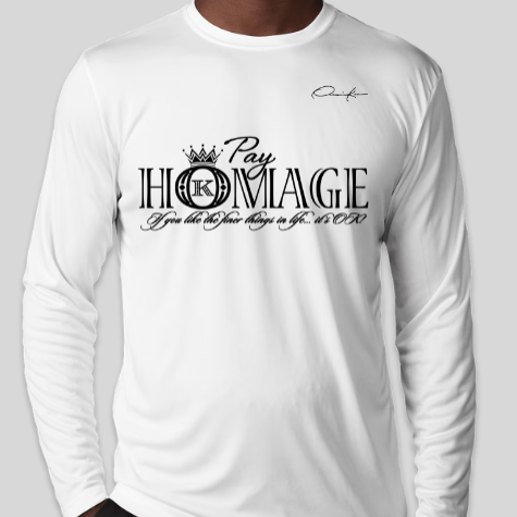 pay homage long sleeve shirt white