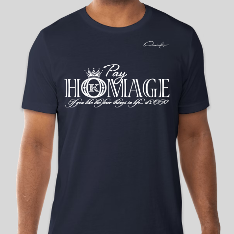 pay homage t-shirt navy blue