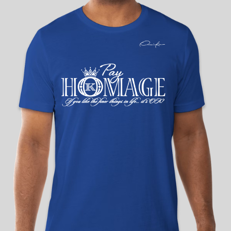 pay homage t-shirt royal blue