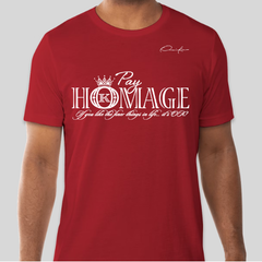 Pay Homage T-Shirt - Red / Small (28L x 18W in) - Shirts